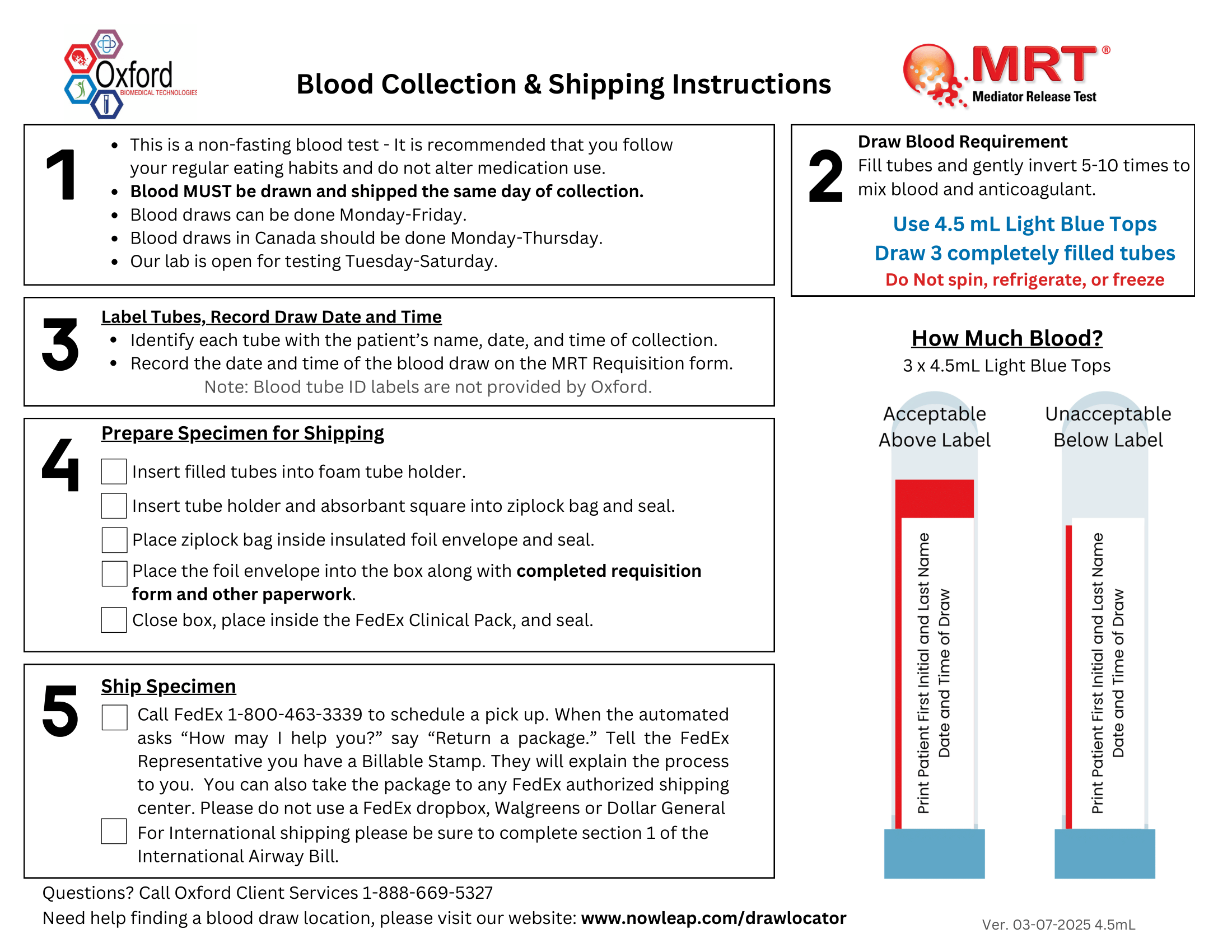 Blood Collection & Shipping Instructions Ver03-07-2025FINAL-1 Blood Collection & Shipping Instructions Ver03-07-2025FINAL-1